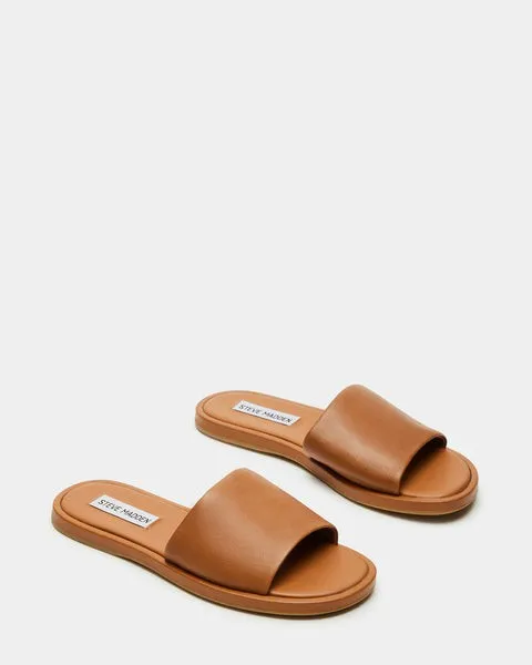 Women KAYA BROWN LEATHER Brown Leather Steve Madden Sandals Women KAYA BROWN LEATHER Brown Leather Steve Madden Sandals