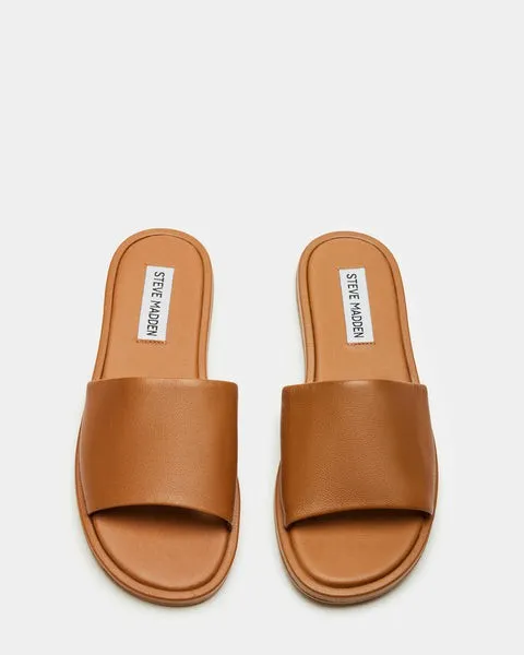 Women KAYA BROWN LEATHER Brown Leather Steve Madden Sandals Women KAYA BROWN LEATHER Brown Leather Steve Madden Sandals