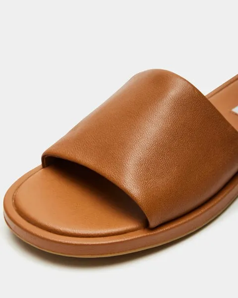 Women KAYA BROWN LEATHER Brown Leather Steve Madden Sandals Women KAYA BROWN LEATHER Brown Leather Steve Madden Sandals