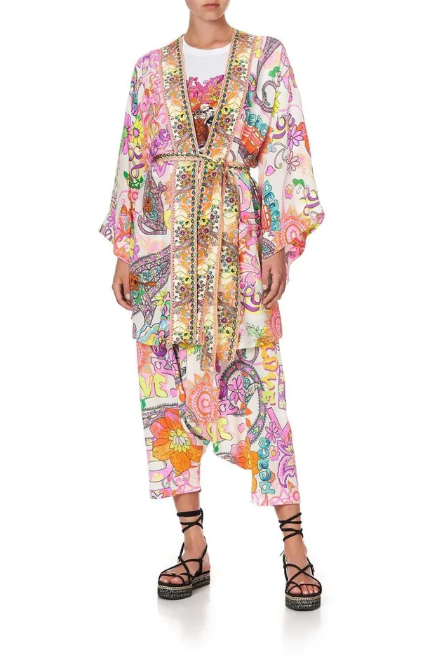 Women Kimonos Camilla Kimono With Tie Belt Let The Sun Shine