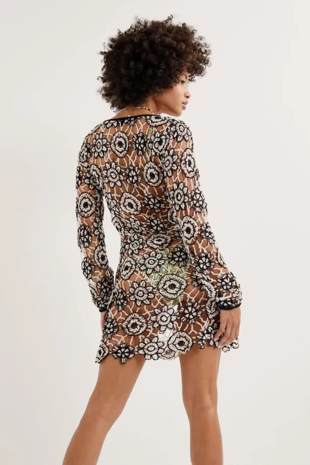 Women Knitwear For Love and Lemons Kaya Long Sleeve Mini Dress Black Women Knitwear For Love and Lemons Kaya Long Sleeve Mini Dress Black