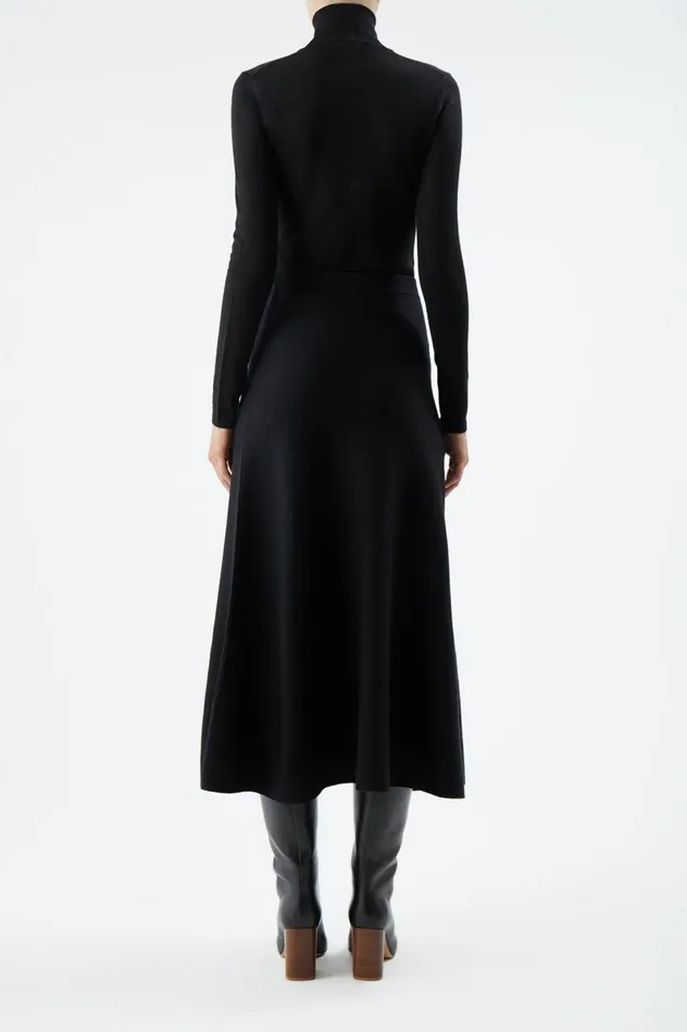 Women Knitwear Gabriela Hearst Costa Knit Turtleneck In Black Cashmere Silk