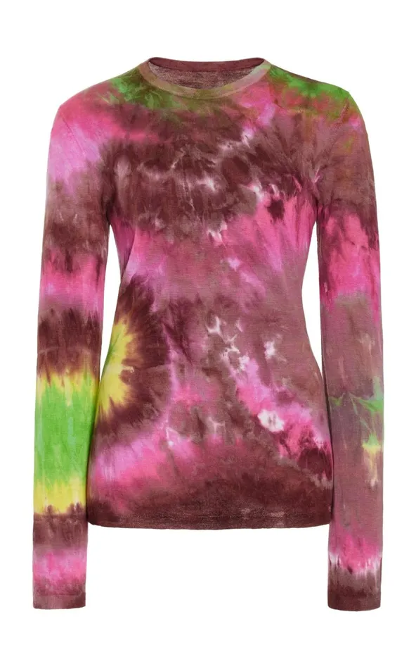 Women Knitwear Gabriela Hearst Miller Knit Sweater In Multi Tie Dye Cashmere