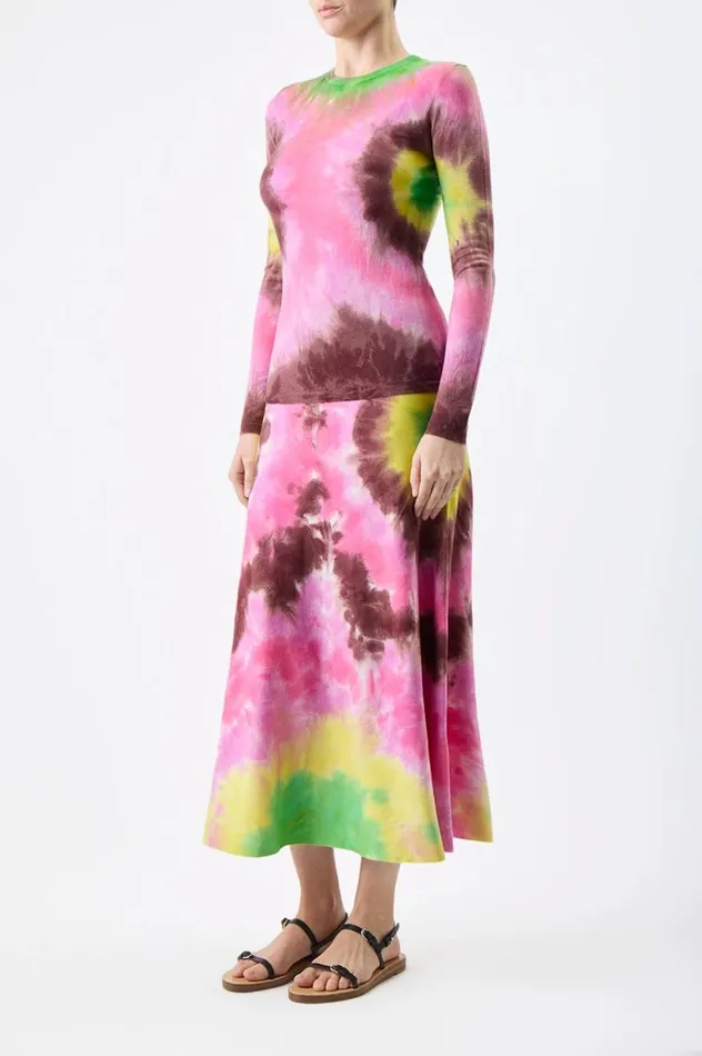 Women Knitwear Gabriela Hearst Miller Knit Sweater In Multi Tie Dye Cashmere