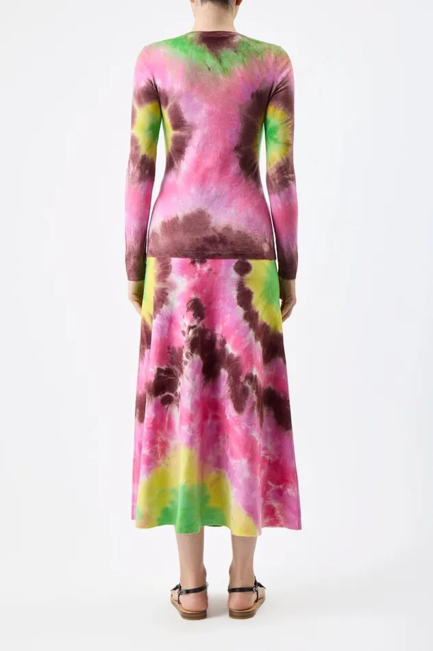 Women Knitwear Gabriela Hearst Miller Knit Sweater In Multi Tie Dye Cashmere