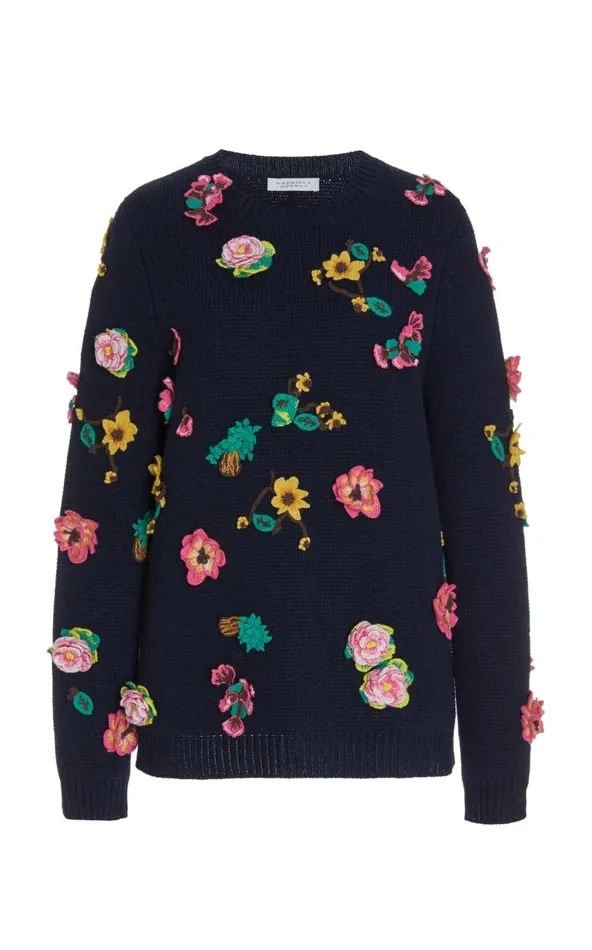 Women Knitwear Gabriela Hearst Nola Knit Sweater In Dark Navy Cashmere