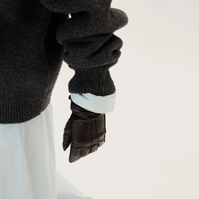 Women Knitwear Miu Miu Shetland Wool Turtleneck Jumper Slate Gray Women Knitwear Miu Miu Shetland Wool Turtleneck Jumper Slate Gray
