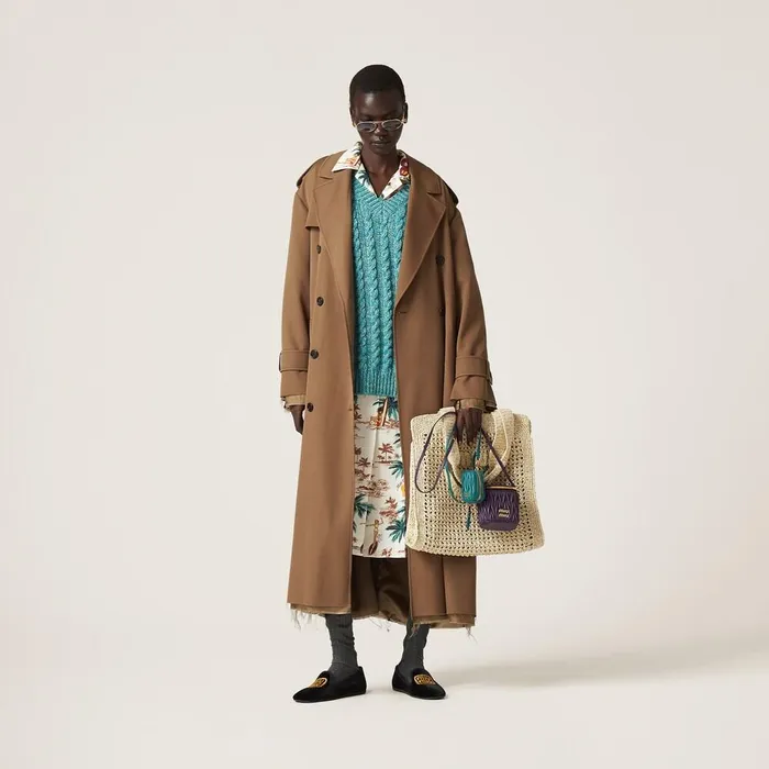 Women Knitwear Miu Miu Wool And Cashmere Sweater Turquoise Women Knitwear Miu Miu Wool And Cashmere Sweater Turquoise