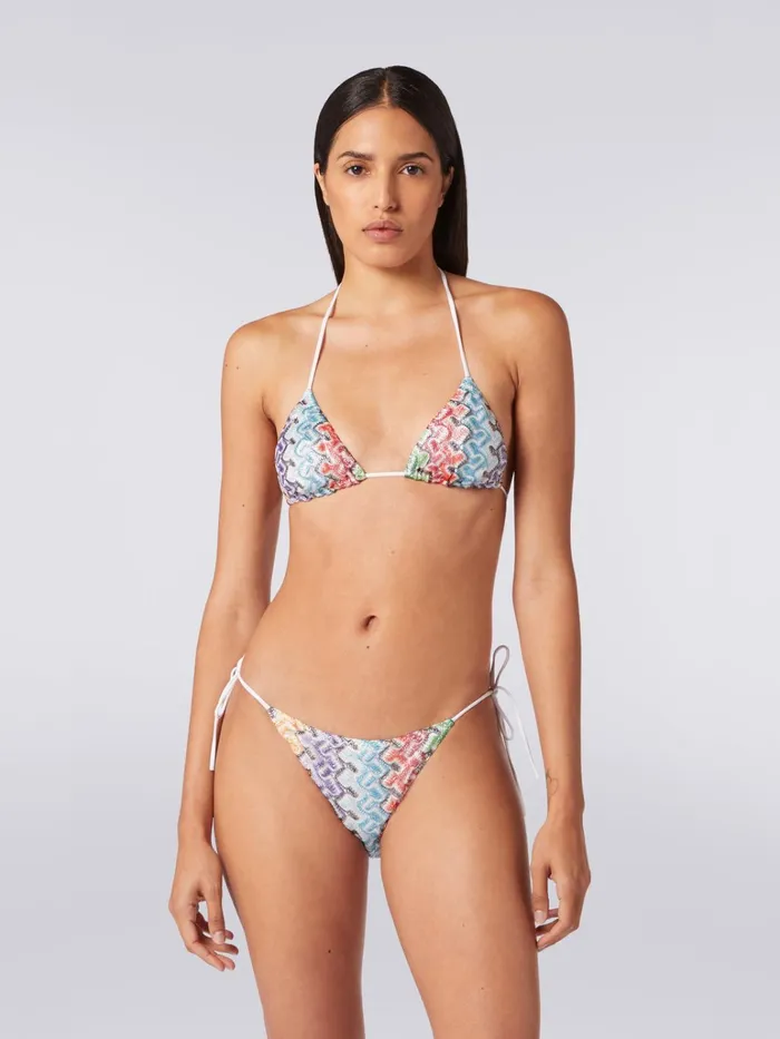 Women LaceEffect Viscose Knit Bikini Multicoloured Missoni Swimsuits
