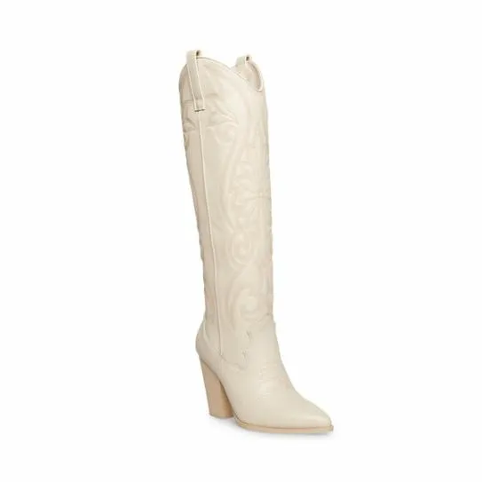 Women LASSO BONE LEATHER Bone Leather Steve Madden Boots and Booties Women LASSO BONE LEATHER Bone Leather Steve Madden Boots and Booties