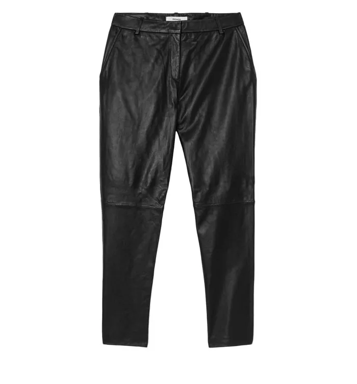 Women Leather Trousers 8211 Black Promod Trousers Women Leather Trousers 8211 Black Promod Trousers
