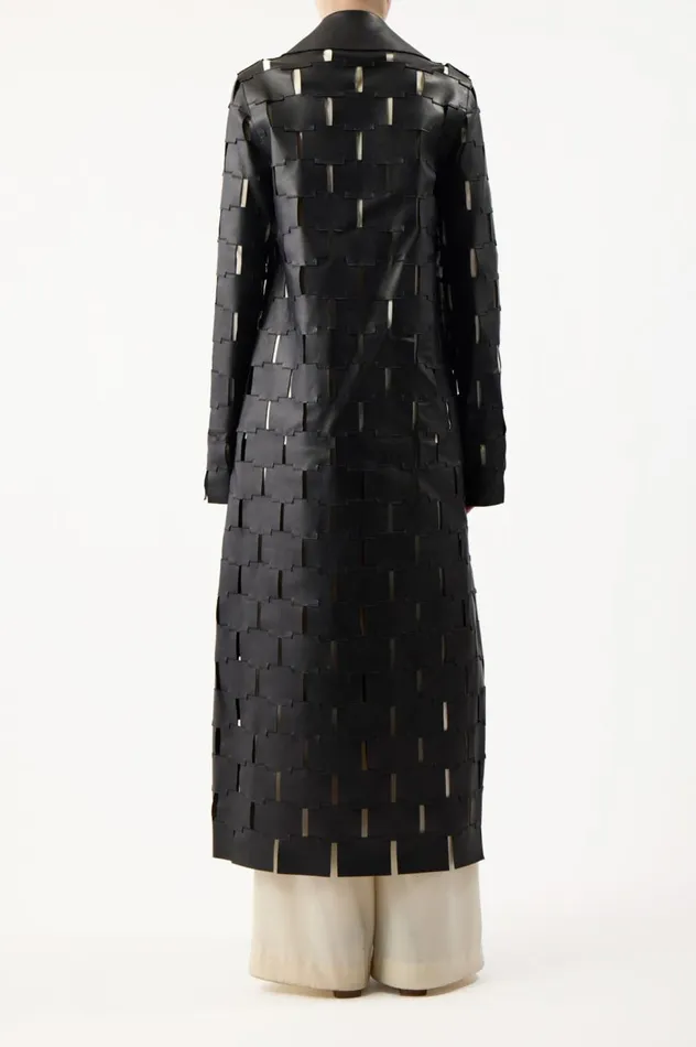 Women Leathers Gabriela Hearst Nesbitt Coat In Black Nappa Leather