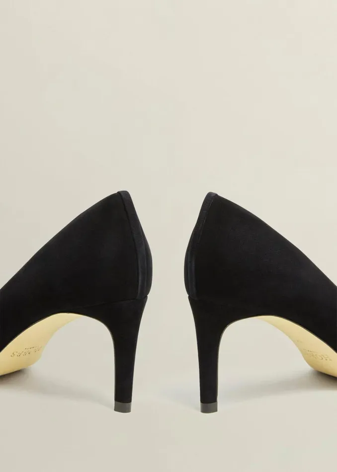 Women Leila Suede Court Shoes Black Hobbs Court Shoes