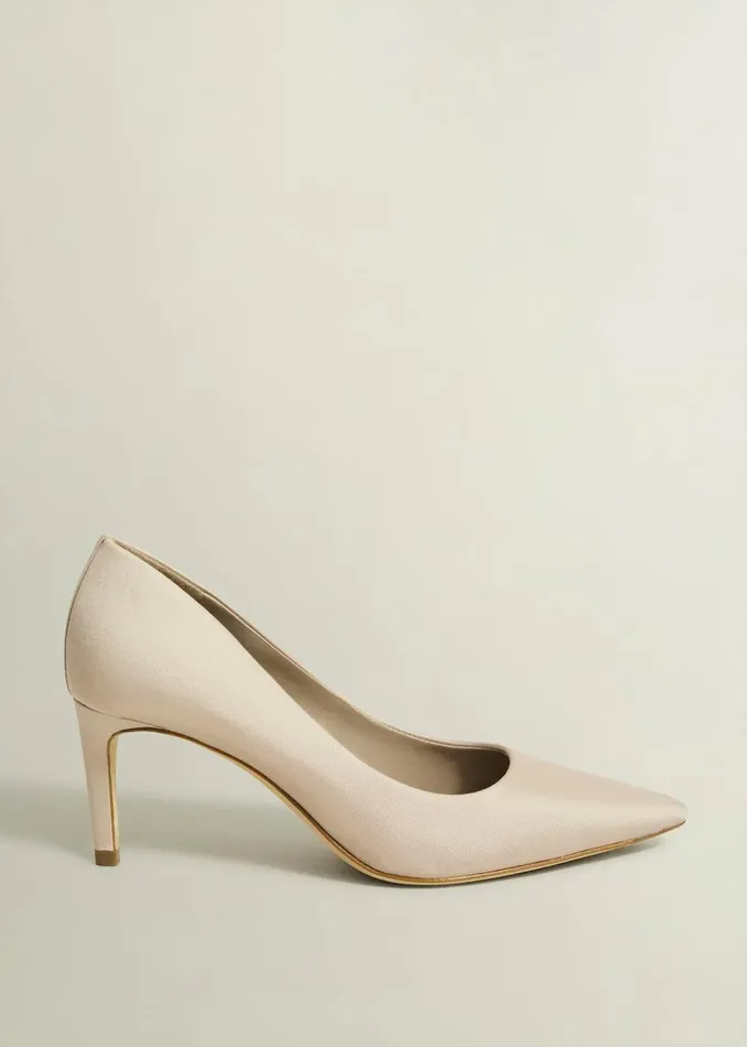 Women Leila Wool Silk Court Shoes Oyster Hobbs Court Shoes