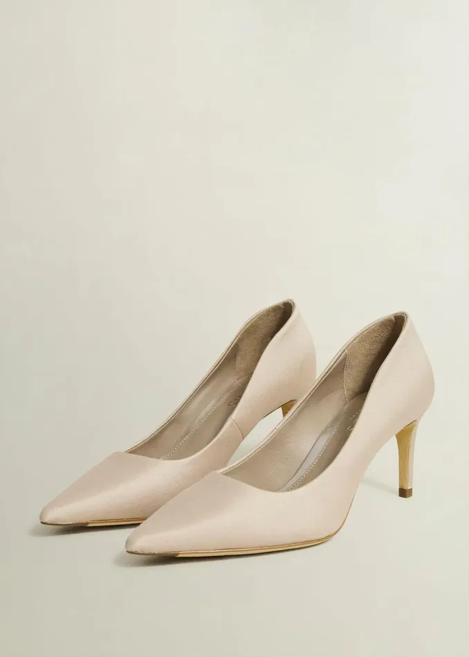 Women Leila Wool Silk Court Shoes Oyster Hobbs Court Shoes