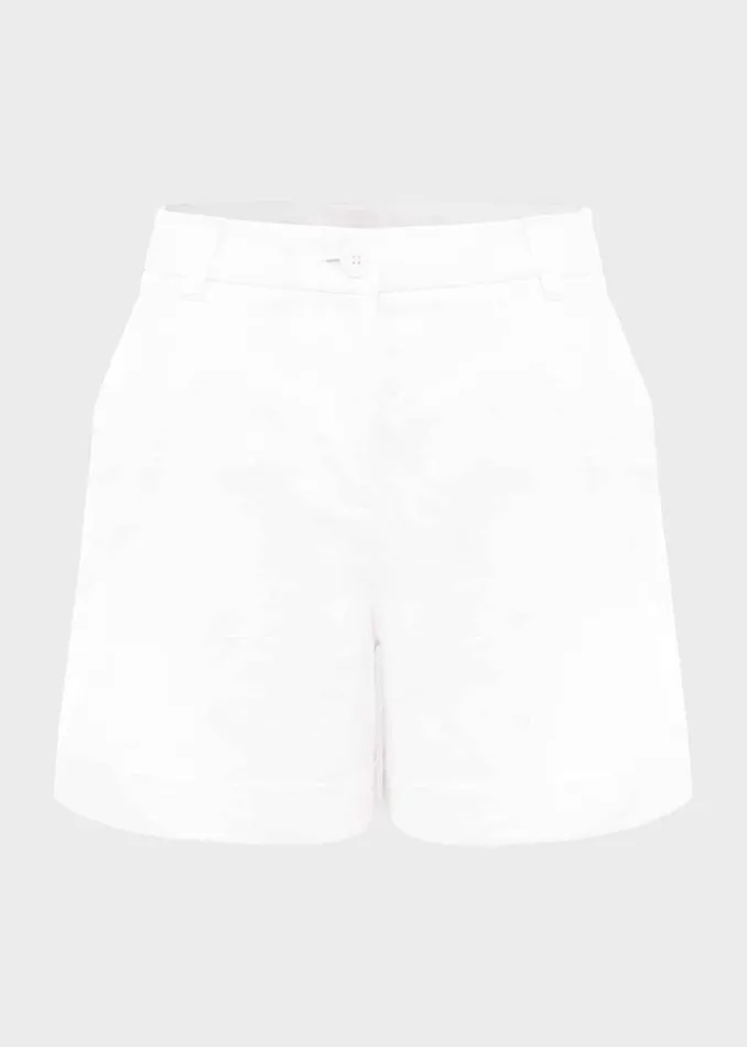 Women Lenna Linen Short White Hobbs Trousers