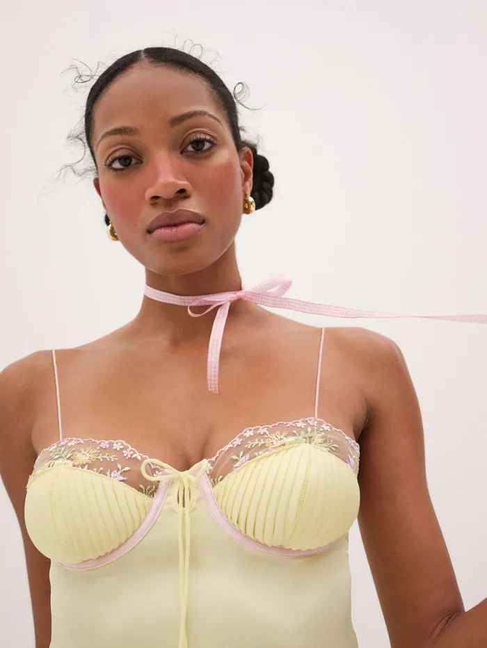 Women Lingerie For Love and Lemons Buttercup Bunches Slip Dress Yellow Women Lingerie For Love and Lemons Buttercup Bunches Slip Dress Yellow