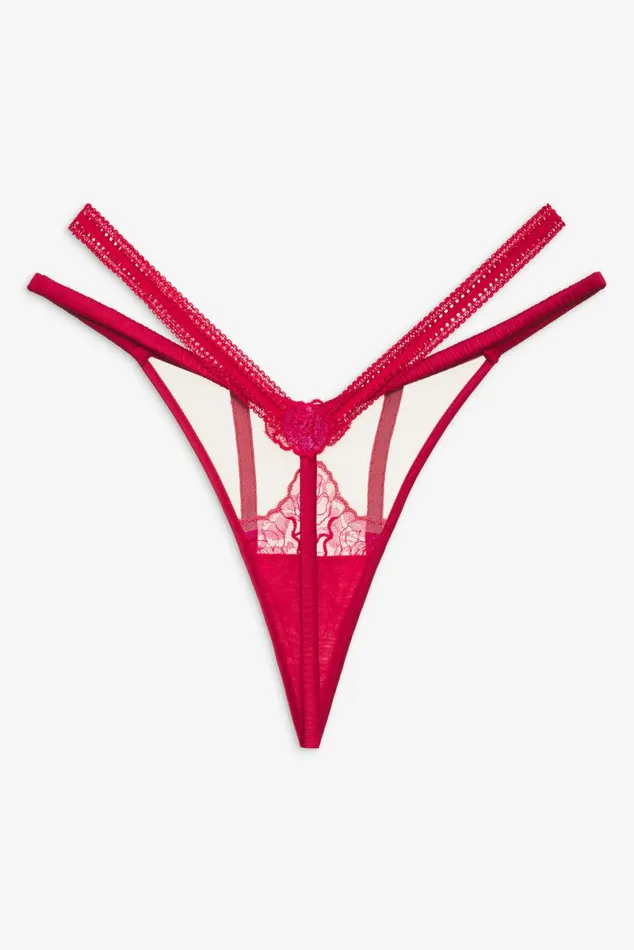 Women Lingerie For Love and Lemons Cordelia Thong Panty Red Women Lingerie For Love and Lemons Cordelia Thong Panty Red