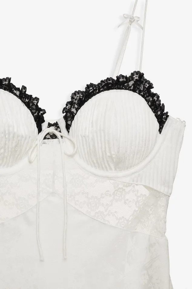 Women Lingerie For Love and Lemons Whitney Midi Slip Dress White Women Lingerie For Love and Lemons Whitney Midi Slip Dress White