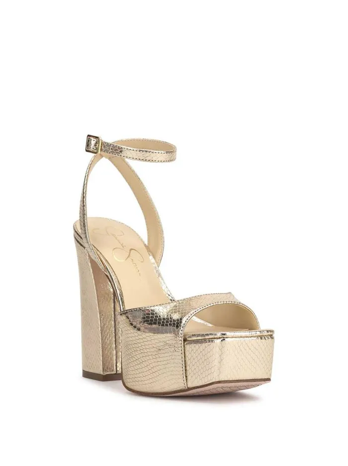 Women Lirio Platform Sandal In Light Gold Jessica Simpson Platforms