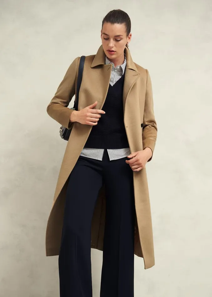 Women Livia Wool Coat Hobbs Camel Hobbs Coats and Jackets