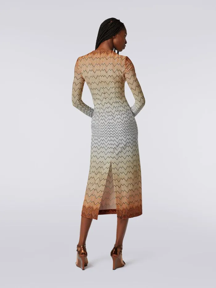 Women Long Dress In Zigzag Viscose Blend With Lurex White Missoni Dresses Women Long Dress In Zigzag Viscose Blend With Lurex White Missoni Dresses