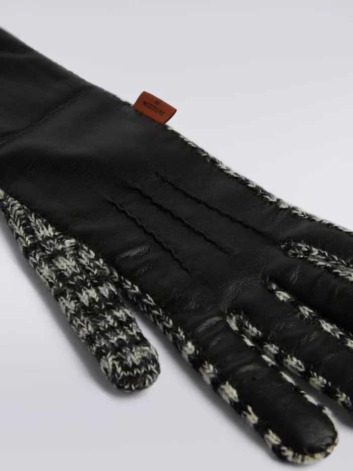 Women Long Leather And Slub Wool Gloves Multicoloured Missoni Other Accessories Women Long Leather And Slub Wool Gloves Multicoloured Missoni Other Accessories