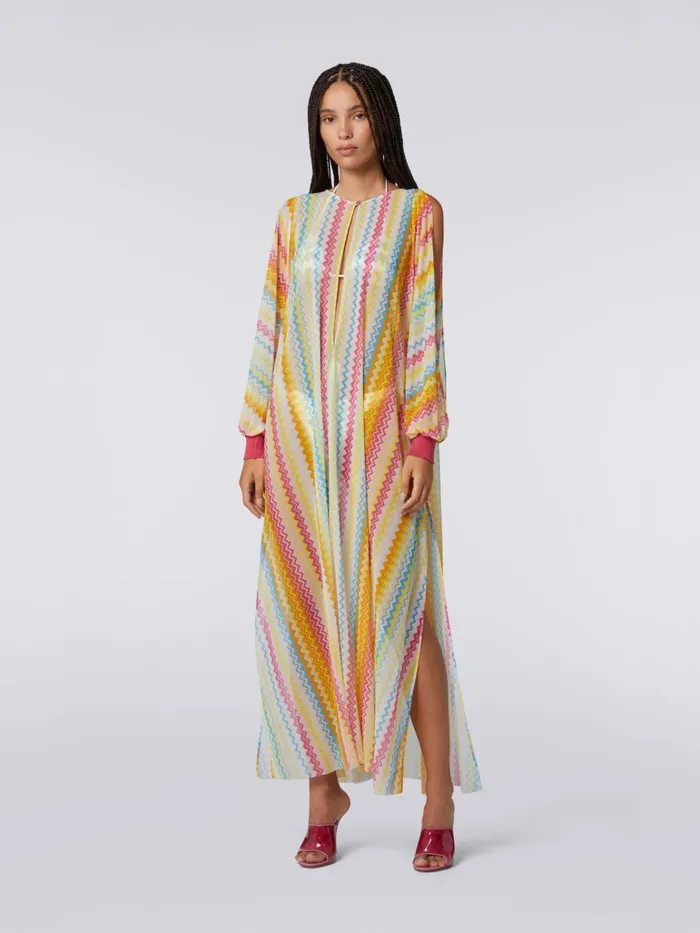 Women LongSleeved Long Cover Up Multicoloured Missoni Beachwear