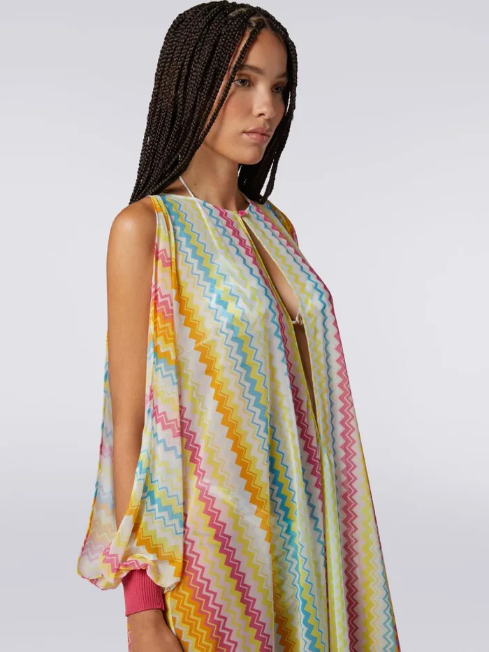 Women LongSleeved Long Cover Up Multicoloured Missoni Beachwear