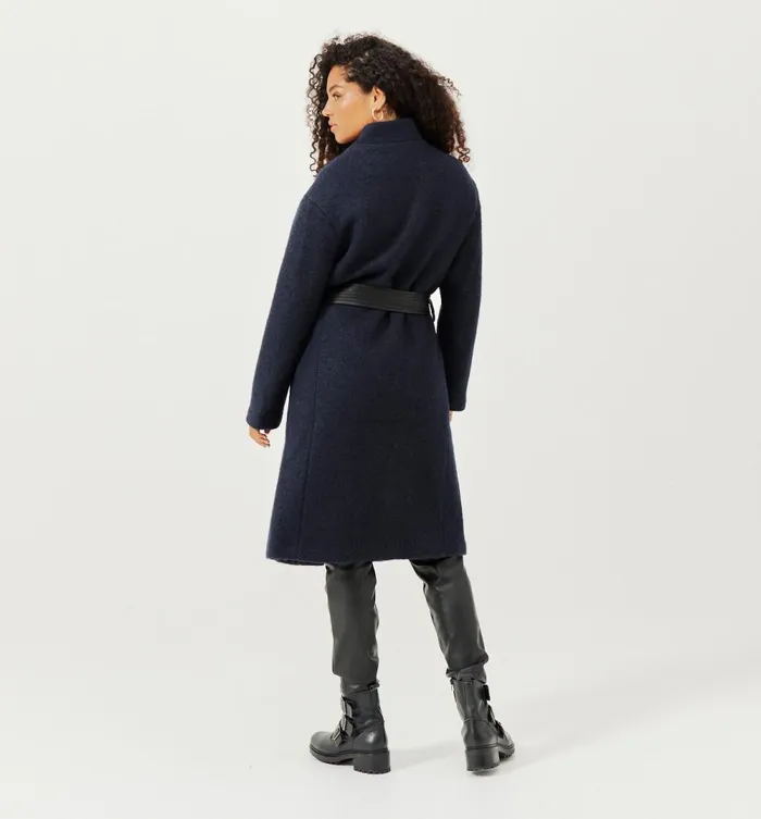 Women Long WoolBlend Coat 8211 Navy Blue Promod Coats Women Long WoolBlend Coat 8211 Navy Blue Promod Coats