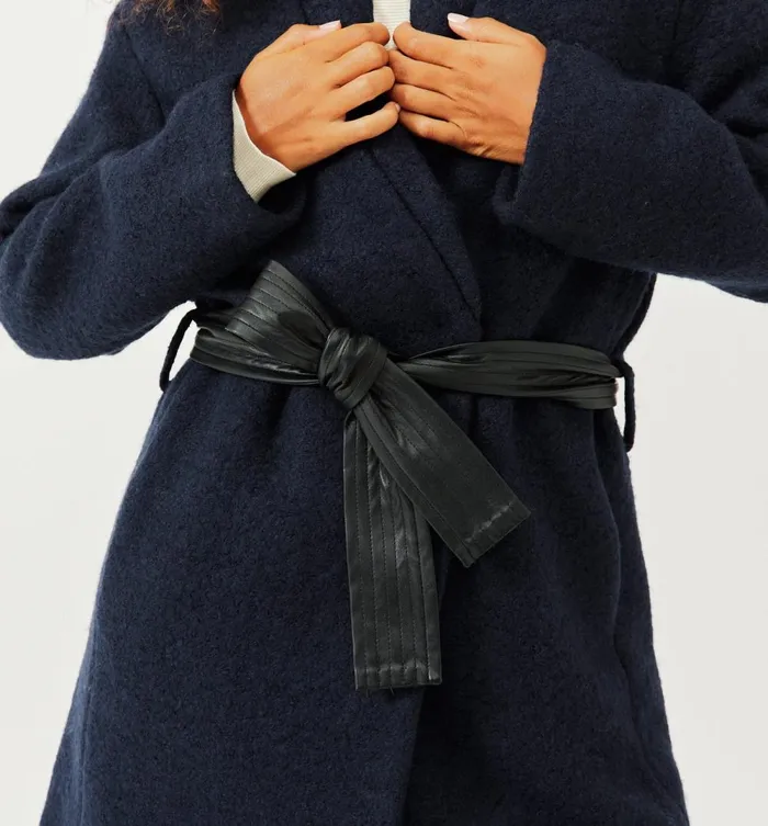 Women Long WoolBlend Coat 8211 Navy Blue Promod Coats Women Long WoolBlend Coat 8211 Navy Blue Promod Coats