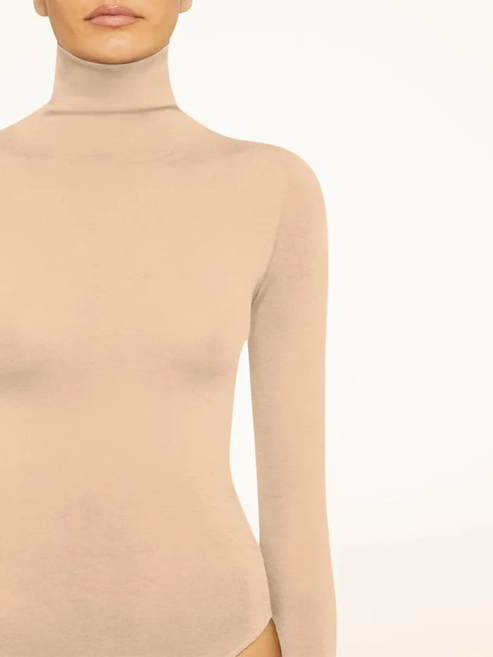 Women Longsleeve Bodies Wolford Colorado Body Almond