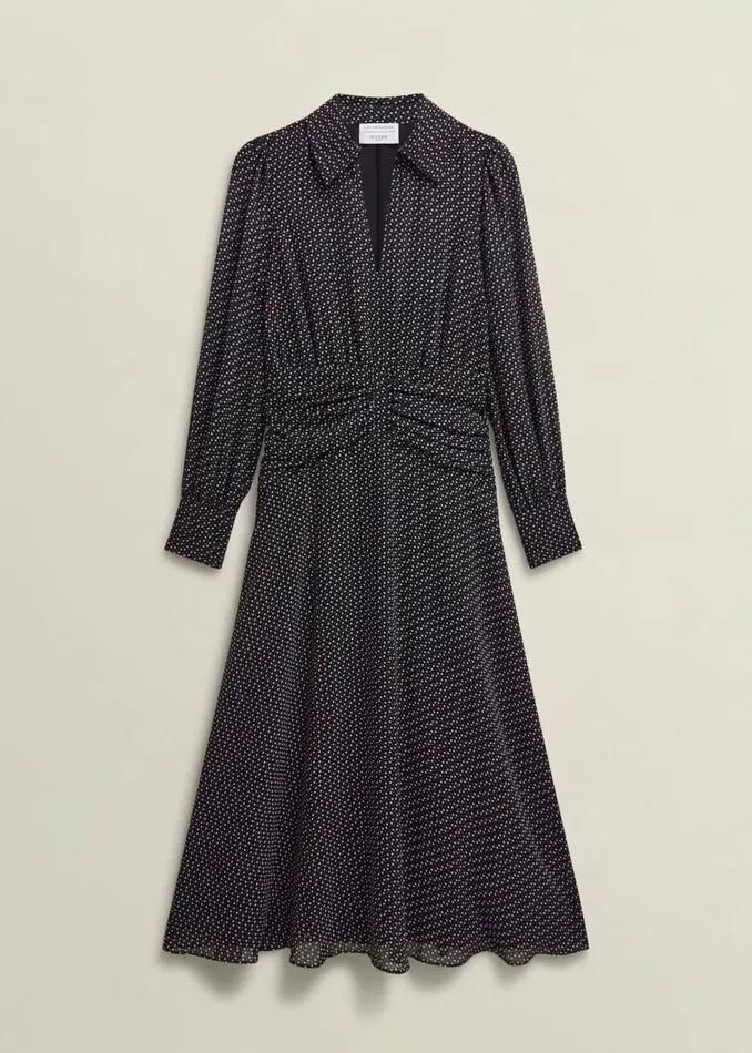 Women Longstock Dress Black Ivory Hobbs Dresses and Jumpsuits