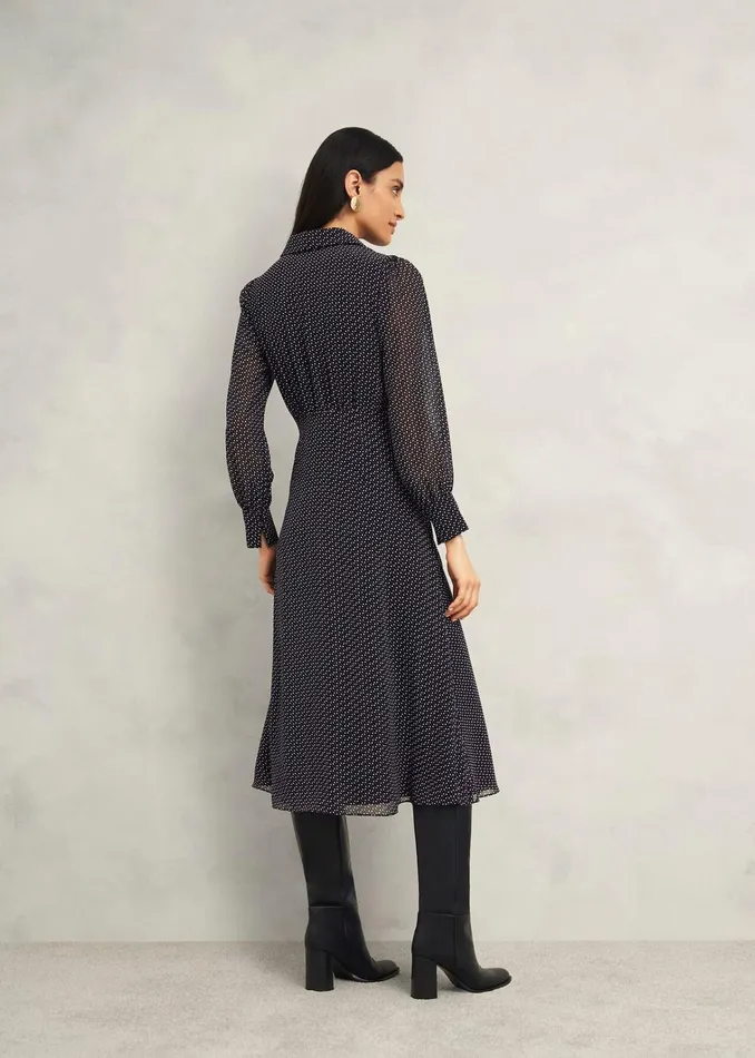 Women Longstock Dress Black Ivory Hobbs Dresses and Jumpsuits