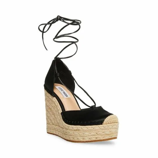 Women LORETTA BLACK Black Steve Madden Sandals Women LORETTA BLACK Black Steve Madden Sandals