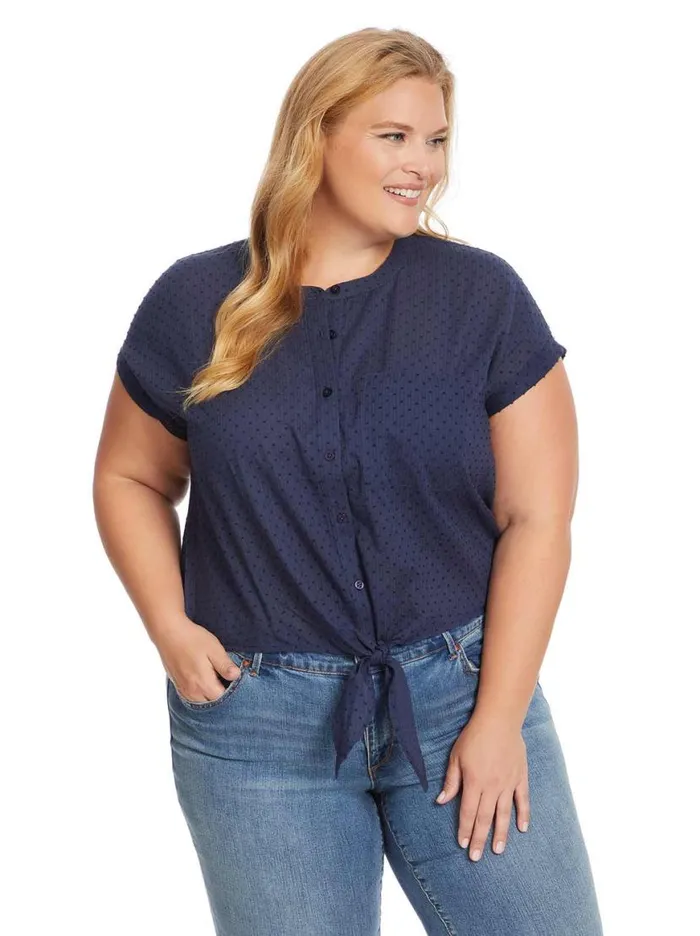 Women Louelle Blouse In Dress Blues Jessica Simpson Tops and Tees