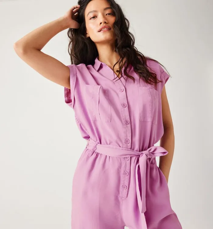 Women Lyocell Shorts Jumpsuit 8211 Lilac Promod Jumpsuits And Playsuits Women Lyocell Shorts Jumpsuit 8211 Lilac Promod Jumpsuits And Playsuits