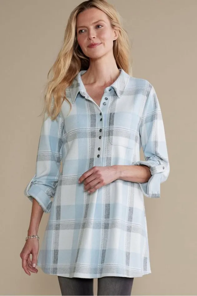 Women Mad About Plaid Top Charcoal Plaid Soft Surroundings Tops Women Mad About Plaid Top Charcoal Plaid Soft Surroundings Tops