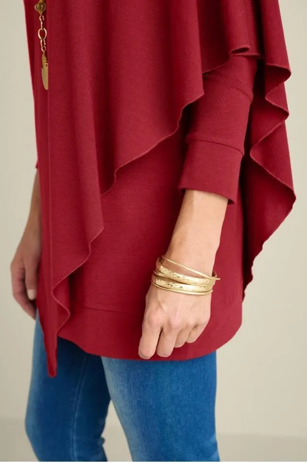 Women Madeline Tunic I Moroccan Red Soft Surroundings Tops Women Madeline Tunic I Moroccan Red Soft Surroundings Tops