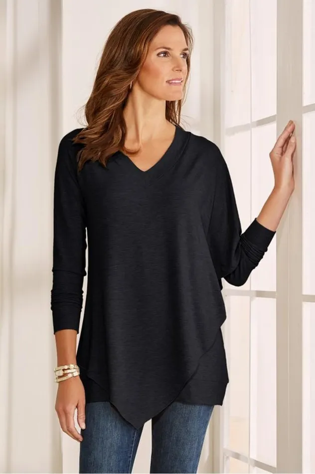 Women Madeline Tunic I Moroccan Red Soft Surroundings Tops Women Madeline Tunic I Moroccan Red Soft Surroundings Tops