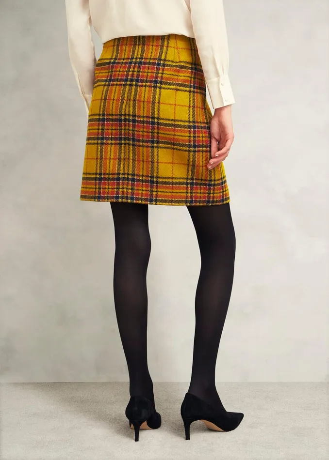Women Maeve Wool Skirt Ochre Multi Hobbs Skirts