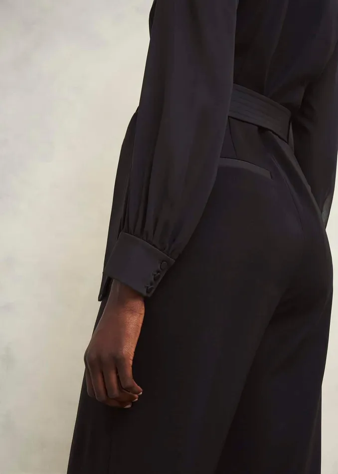 Women Maia Sleeved Jumpsuit Hobbs Black Hobbs Dresses and Jumpsuits
