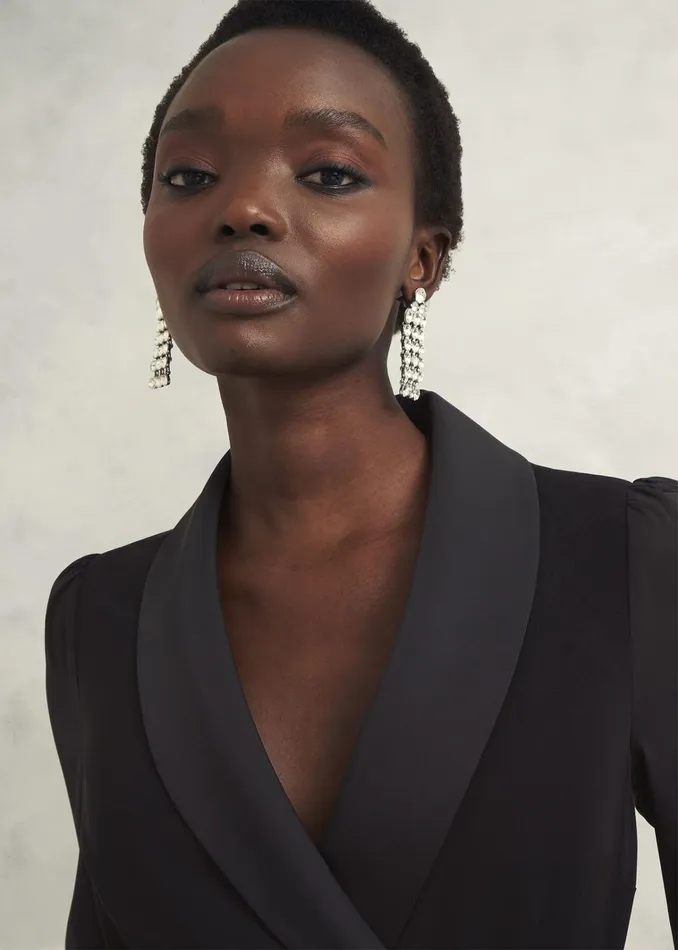 Women Maia Sleeved Jumpsuit Hobbs Black Hobbs Dresses and Jumpsuits