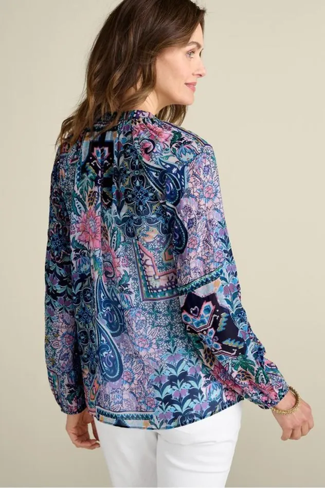 Women Maisie Long Sleeve Top Safi Tapestry Soft Surroundings Tops Women Maisie Long Sleeve Top Safi Tapestry Soft Surroundings Tops
