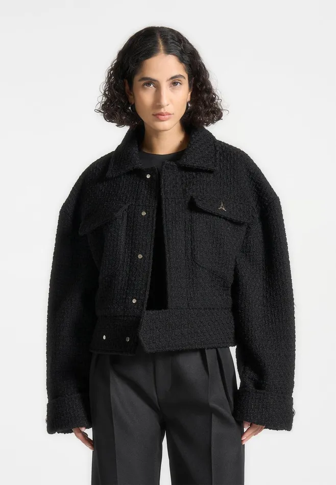 Women Manire De Voir Boxy Boucle Jacket Black