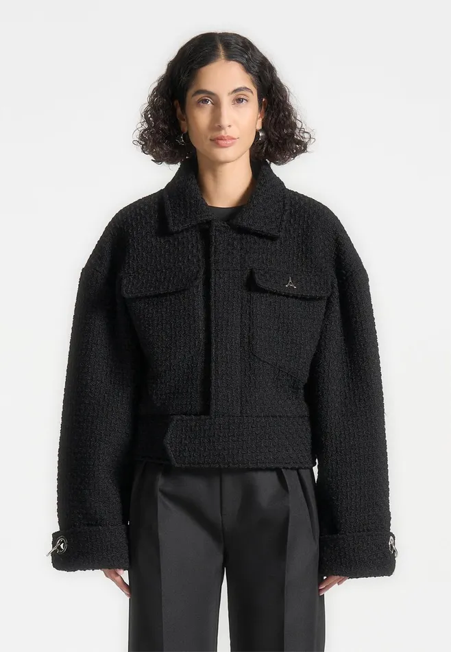 Women Manire De Voir Boxy Boucle Jacket Black