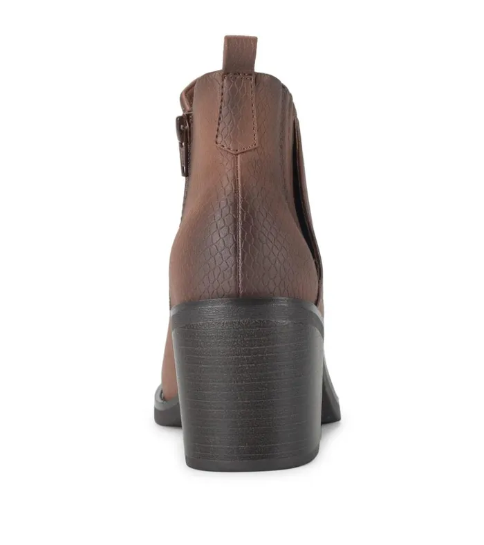 Women Maria Block Heel Bootie Oak Baretraps Booties
