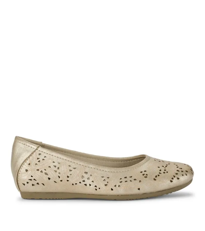 Women Mariah Casual Flat Soft Gold Baretraps Flats and Loafers