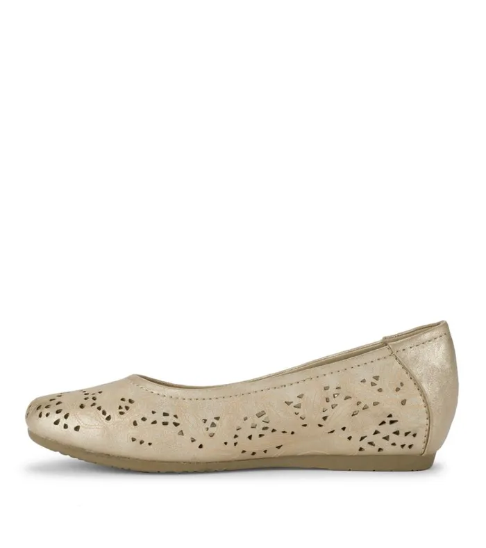 Women Mariah Casual Flat Soft Gold Baretraps Flats and Loafers