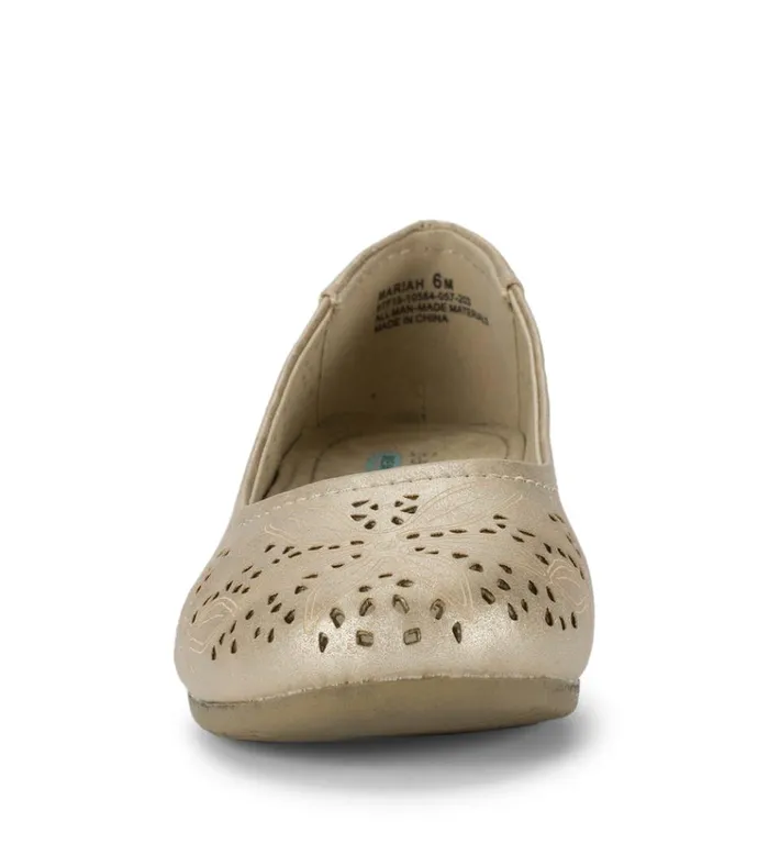 Women Mariah Casual Flat Soft Gold Baretraps Flats and Loafers